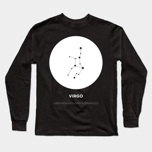 Virgo Zodiac Long Sleeve T-Shirt by jessycroft